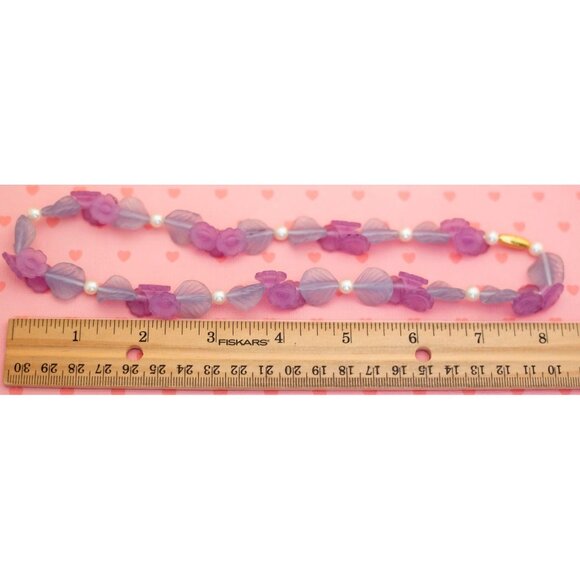 Vintage Purple Vibrant Stones Beaded Necklace 18 inch by Avon - X10 - Picture 3 of 3